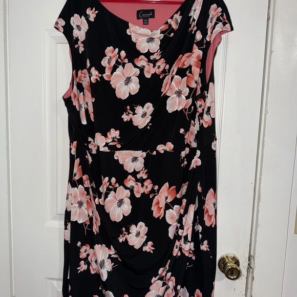 connected apparel Dresses & Skirts - Connected Apparel Black and Pink Floral Dress